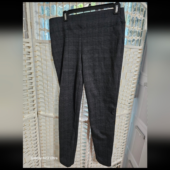 Max Studio Pants - Max Studio Gray & Black Menswear Plaid Cigarette Pants